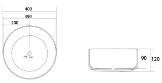 Раковина ABBER Bequem AC2109MG 40см серый матовый